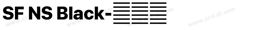 SF NS Black字体转换